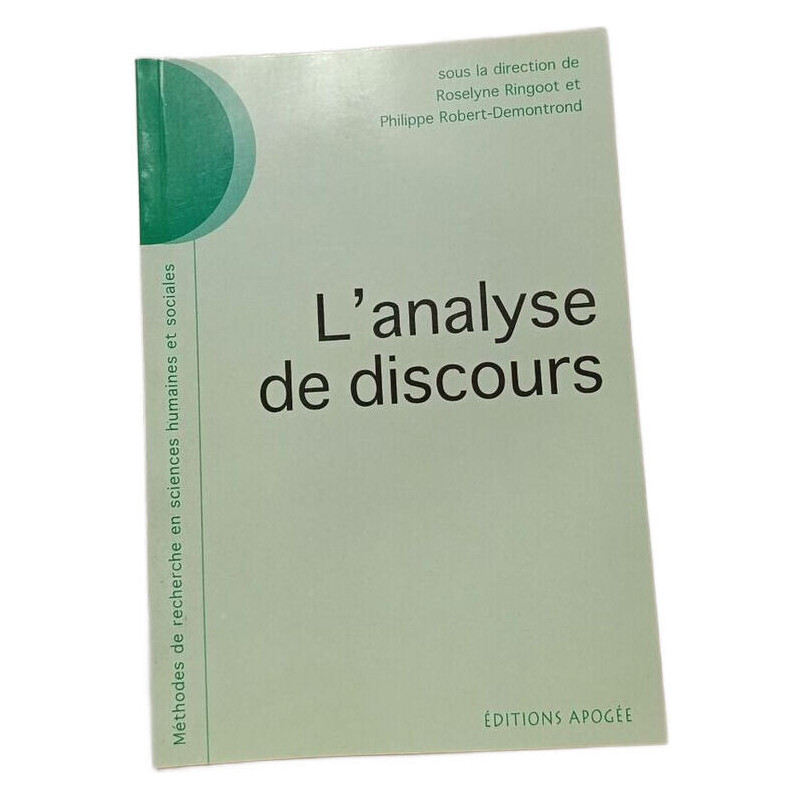 L'analyse de discours - collection methodes de recherche en...