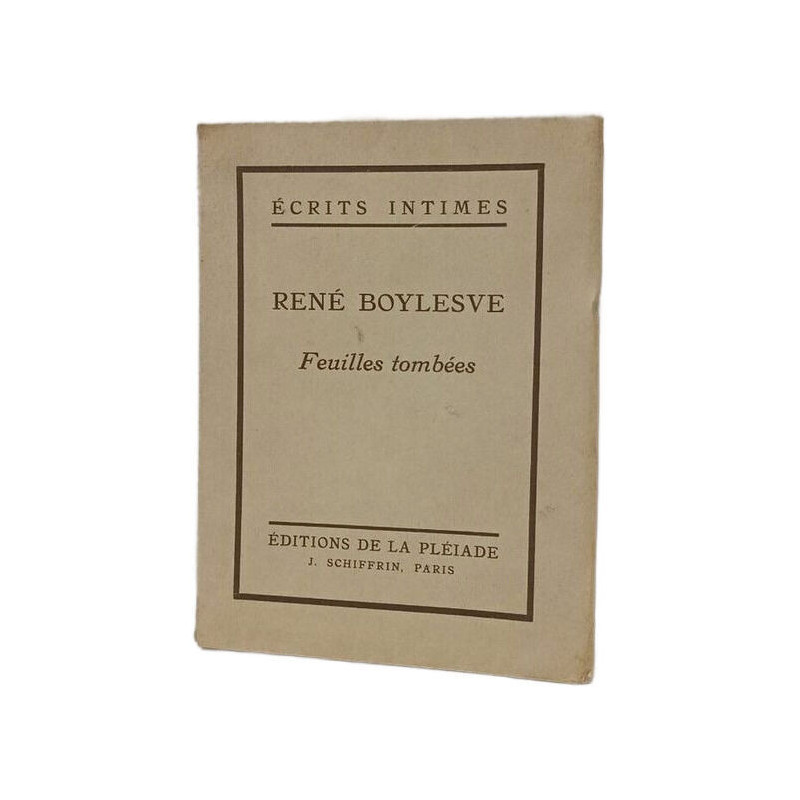 Écrits intimes. Feuilles tombées