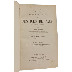 Traité théorique et pratique des justices de paix (matières...