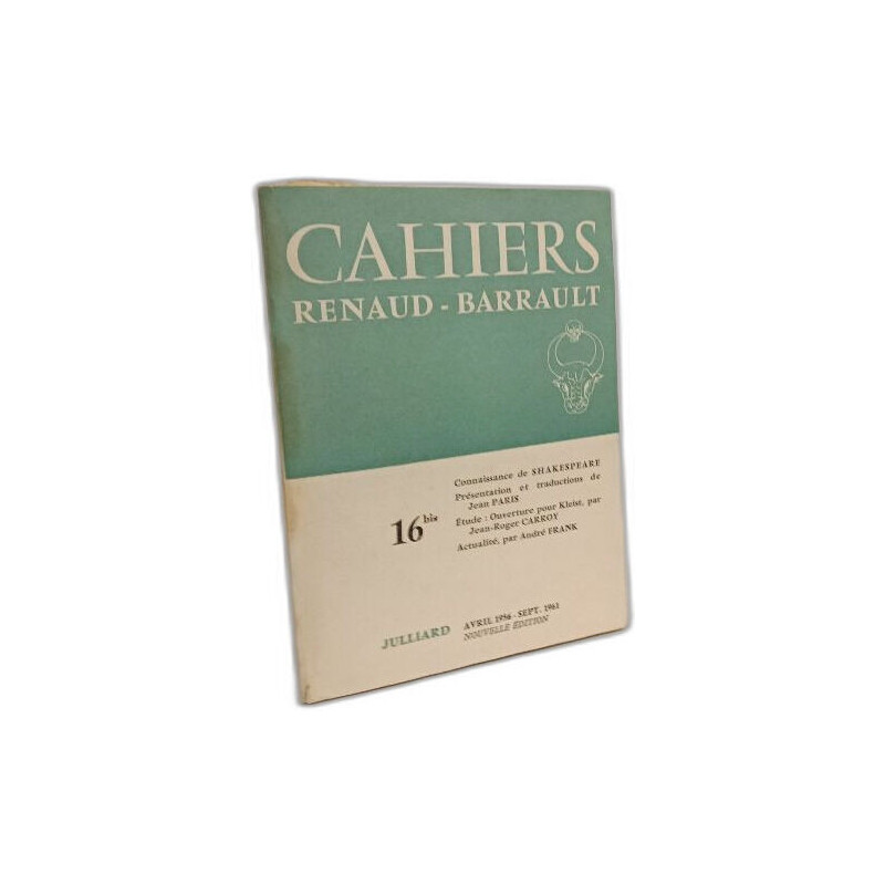 Cahiers Renaud-Barrault 16 bis: connaissance de Shakespeare