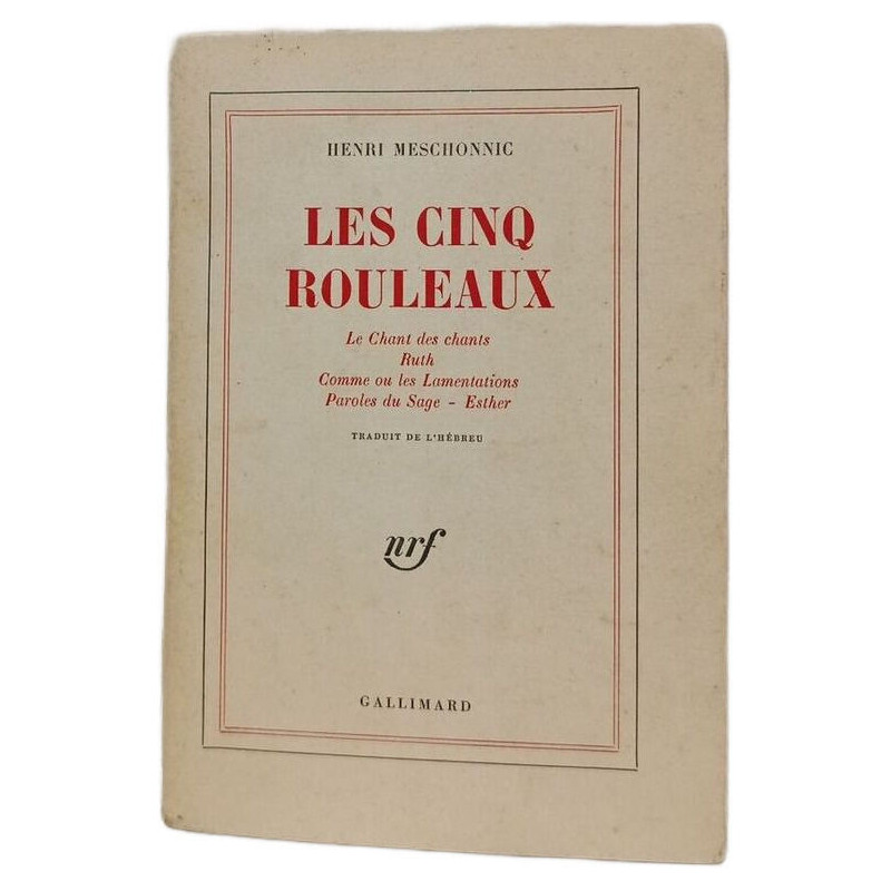 Les Cinq Rouleaux - Chant des chants Ruth Comme ou les...