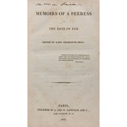 Memoirs of a Peeress or The Days of Fox