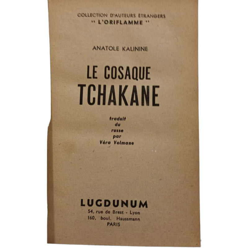 Le Cosaque Tchakane - collection l'oriflamme