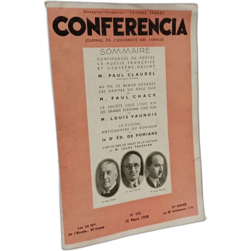 Conferencia - journal de l'université des annales - N° VII 15 mars...