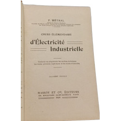 Cours élémentaire d'électricité industrielle