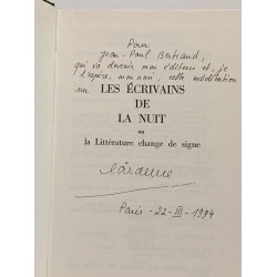 Les écrivains de la nuit --- avec hommage de l'auteur à Jean-Paul...