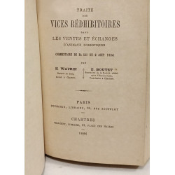 L'Assurance Mutuelle du Bétail (1898) + Traité des vices...