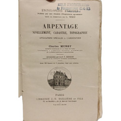 Arpentage. Nivellement cadastre topographie. Applications...