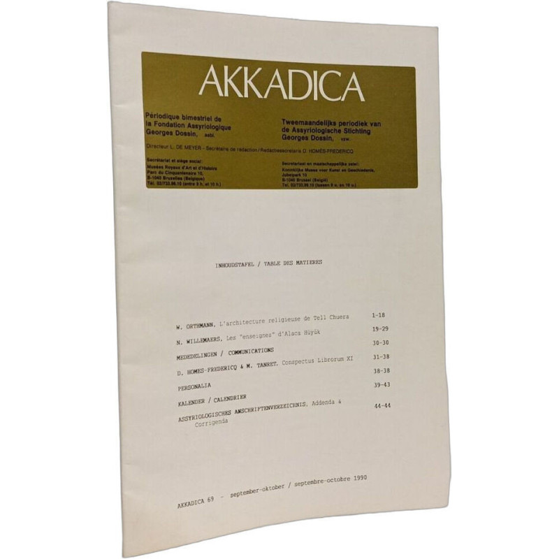AKKADICA - 69 - sept./oct. 1990 --- périodique bimestrielde la...