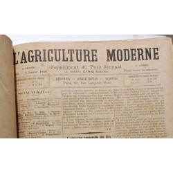 L'Agriculture Moderne - supplément du Petit Journal - 5e année...
