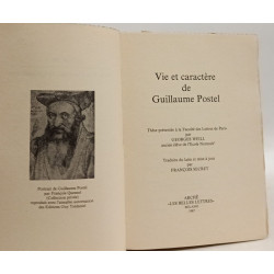 Vie et caractère de Guillaume Postel