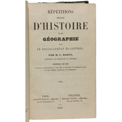 Répétitions écrites d'histoire et de géographie pour le...
