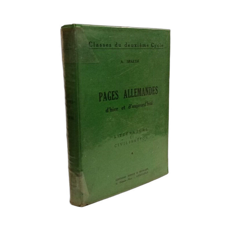 Pages allemandes d'hier et d'aujourd'hui - classe de deuxième cycle