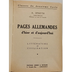 Pages allemandes d'hier et d'aujourd'hui - classe de deuxième cycle
