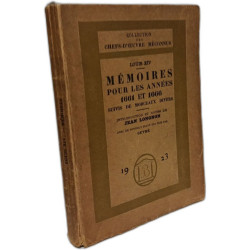 Mémoires pour les années 1661 et 1666 suivis de morceaux divers