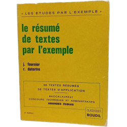 Le résumé de textes par l'exemple