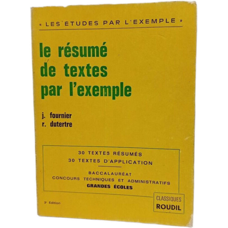 Le résumé de textes par l'exemple