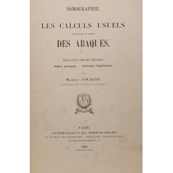 Nomographie. Les calculs usuels des abaques