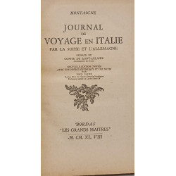 Journal de voyage en Italie par la Suisse et l'Allemagne