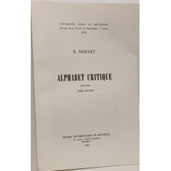 Alphabet critique 1924-1964 TOME II