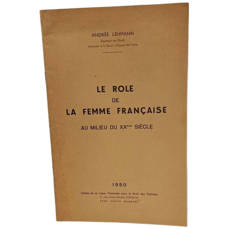 Le rôle de la femme française au milieu du XXe siècle