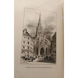 Une visite à l'église Saint-Maclou - 6 dessins de M. Jules Adeline