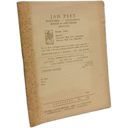 JAN PEET Boekhandel - antiquariaat Bussum et Amsterdam - CATALOGUS...