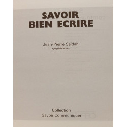Savoir bien écrire