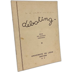 Debating - revue des étudiants germanistes - 1955-1956 - N°1 et 2