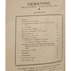 Debating - revue des étudiants germanistes - 1955-1956 - N°1 et 2