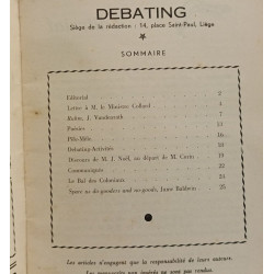 Debating - revue des étudiants germanistes 1956-1957
