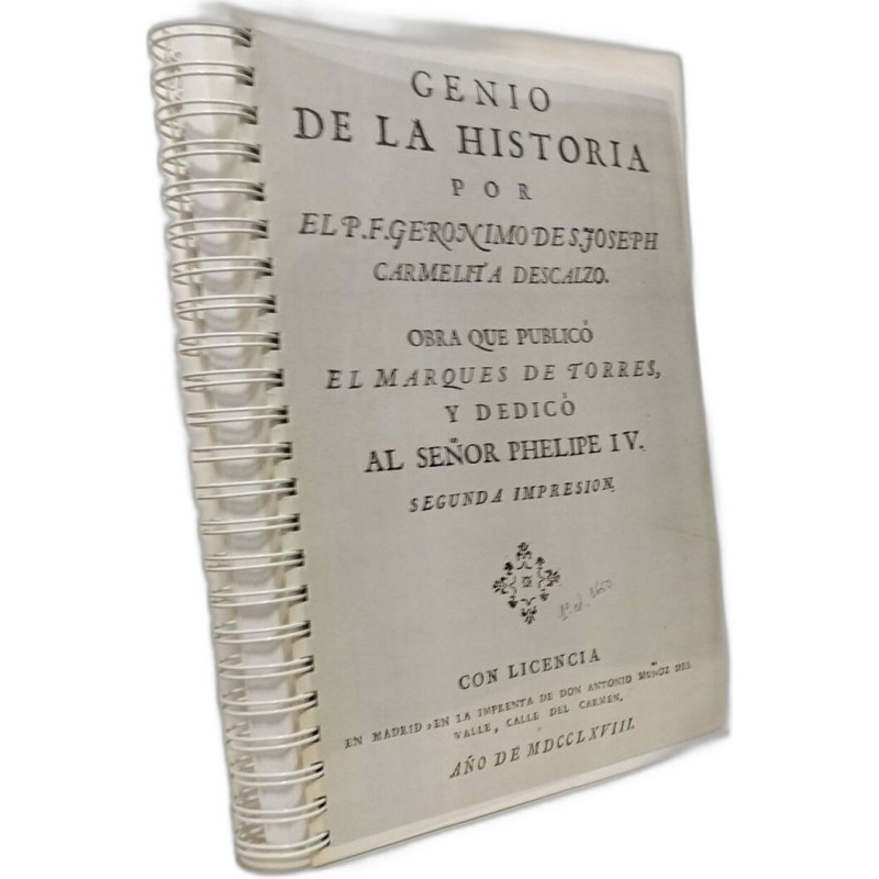 Genio de la historia por el P. F. Geronimo de S. Joseph carmelita...