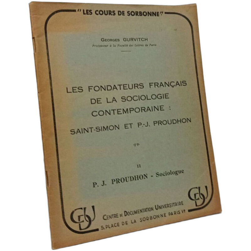 Les fondateur français de la sociologie contemporaine: Saint-Simon...