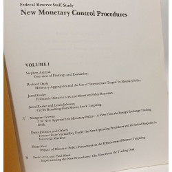 New Monetary Control Procedures - VOLUME I et II++95