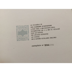Les cahiers d'Estienne n°29 - 1963
