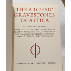 The Archaic Gravestones of Attica