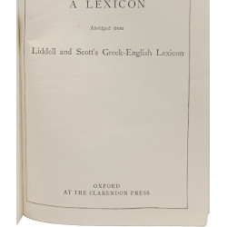 A Lexicon abridged from liddell and scott's greek-english lexicon