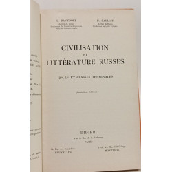 Civilisation et littérature russes - 2nd 1re et classes terminales...