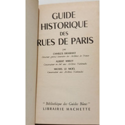 Guide historique des rues de Paris
