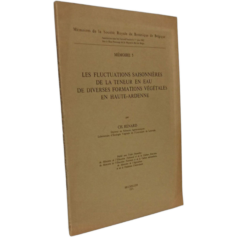 Les fluctuations saisonnières de la teneur en eau de diverses...