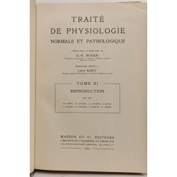 Reproduction croissance - TOME XI - Traité de physiologie normale...