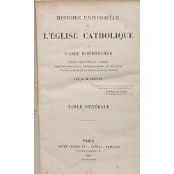 Histoire universelle de l'église catholique - Table générale