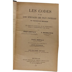 Les Codes et les Lois Spéciales les Plus Usuelles en Belgique
