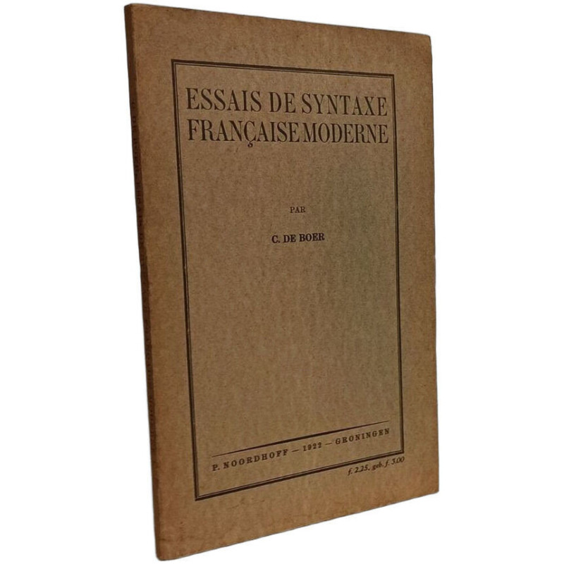 Essais de syntaxe française moderne