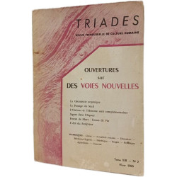 Triades Tome XIII n°2- Ouvertures sur des voies nouvelles