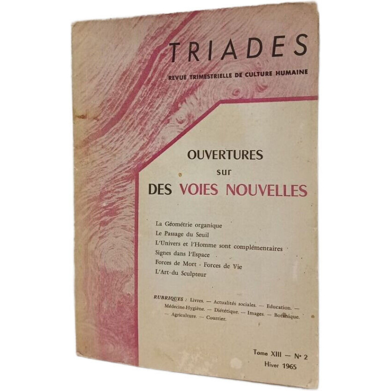 Triades Tome XIII n°2- Ouvertures sur des voies nouvelles