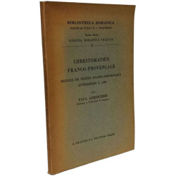 Chrestomathie Franco-Provençale Recueil de Textes...