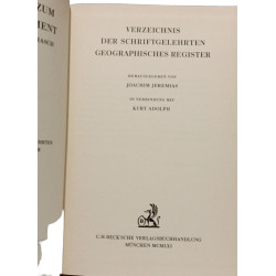 Verzeichnis der Schriftgelehrten. Geographisches Register
