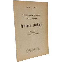 Expression du caractère dans l'écriture - Spécimens d'écritures