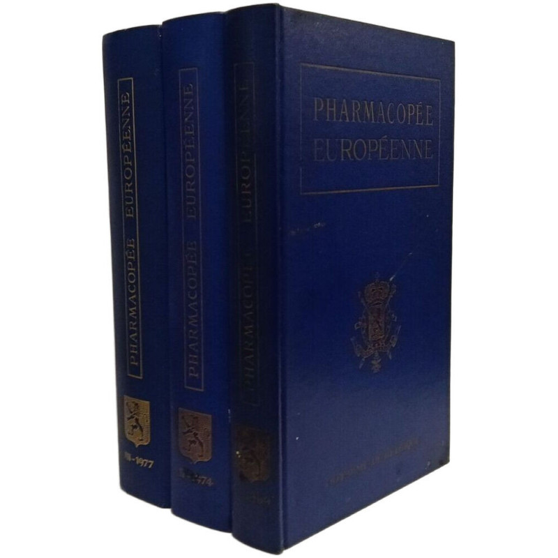 Pharmacopée Européenne - VOLUMES I (1969) II (1974) III (1977)